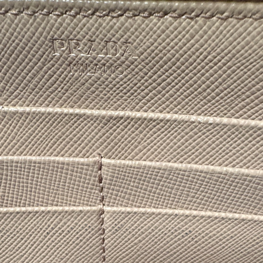 Prada Nude Leather Zip Wallet - Picture 10 of 16